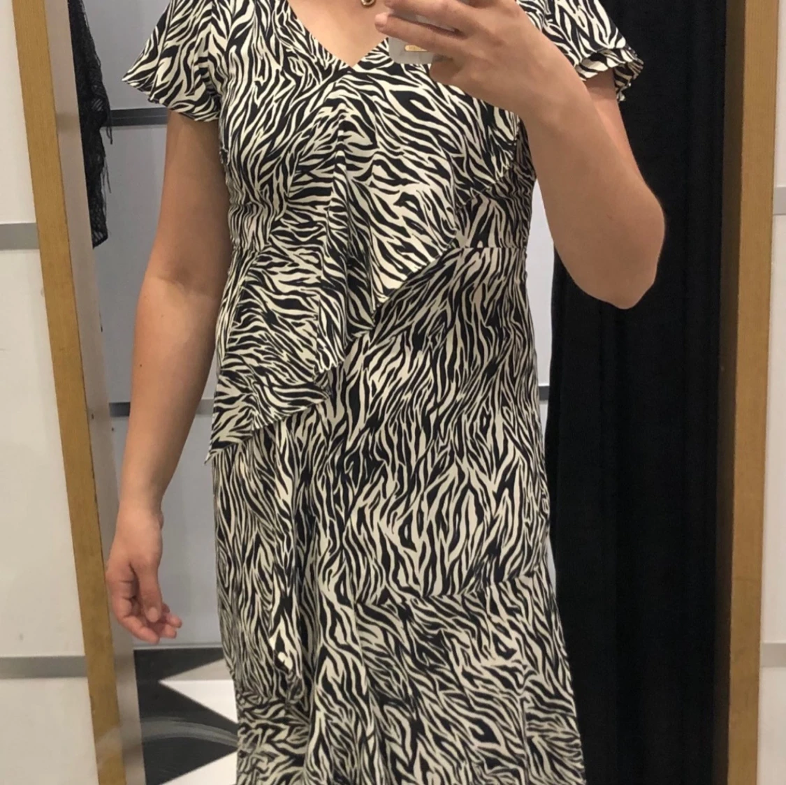 Zebramönstrad klänning - 92