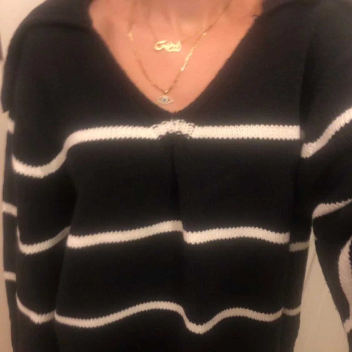 Ribbad stickad tröja - Lindex - 91