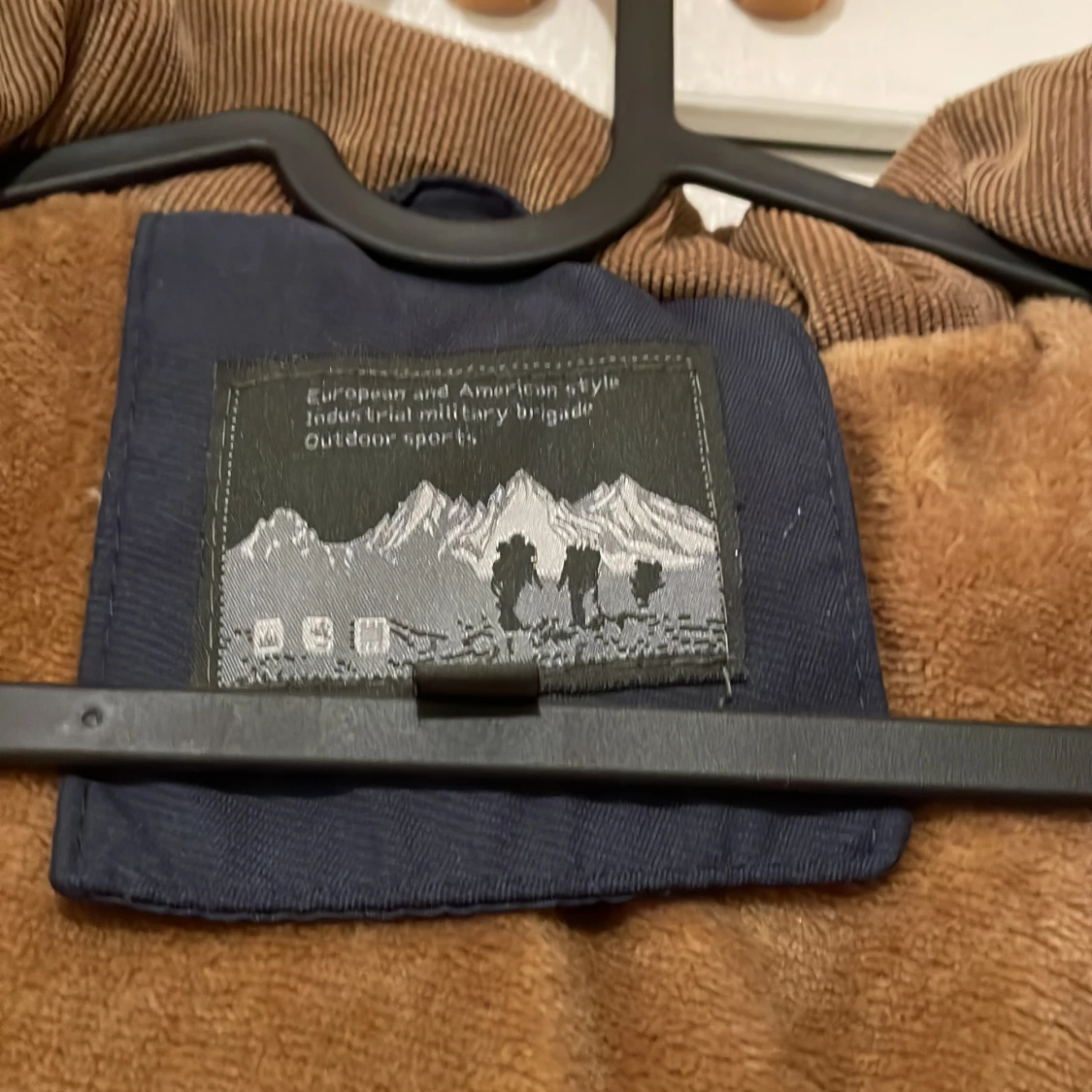 Mörkblå vinterjacka med teddyfoder - 90