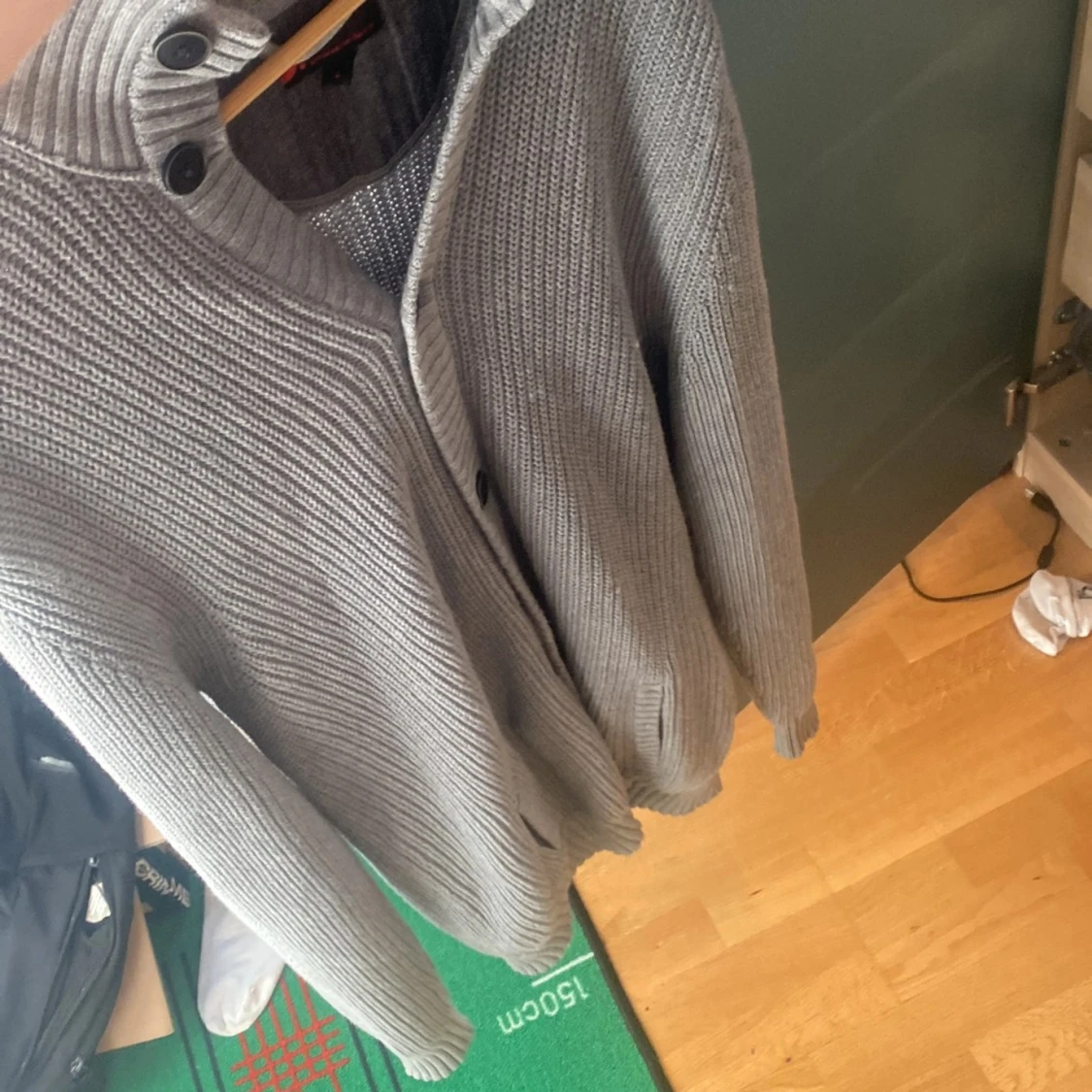 Stickad Cardigan med knappar  - 91