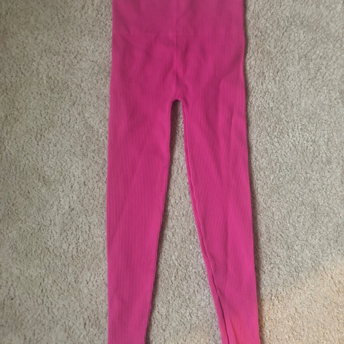 Rosa ribbade leggings - 90