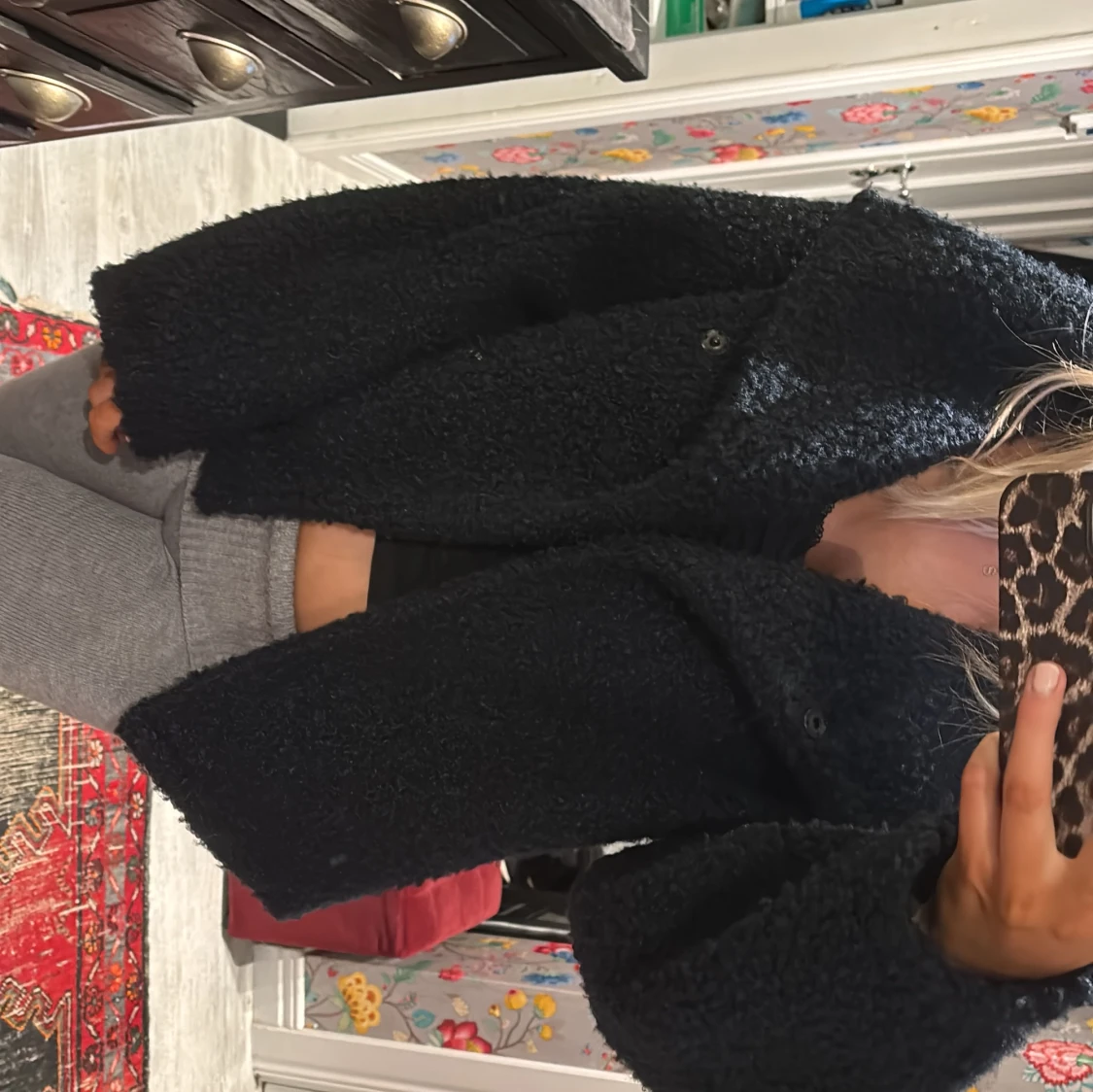 Blå teddyjacka - 90