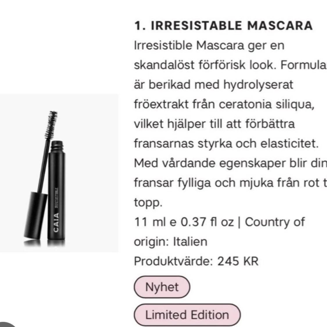Irresistible Mascara från CAIA