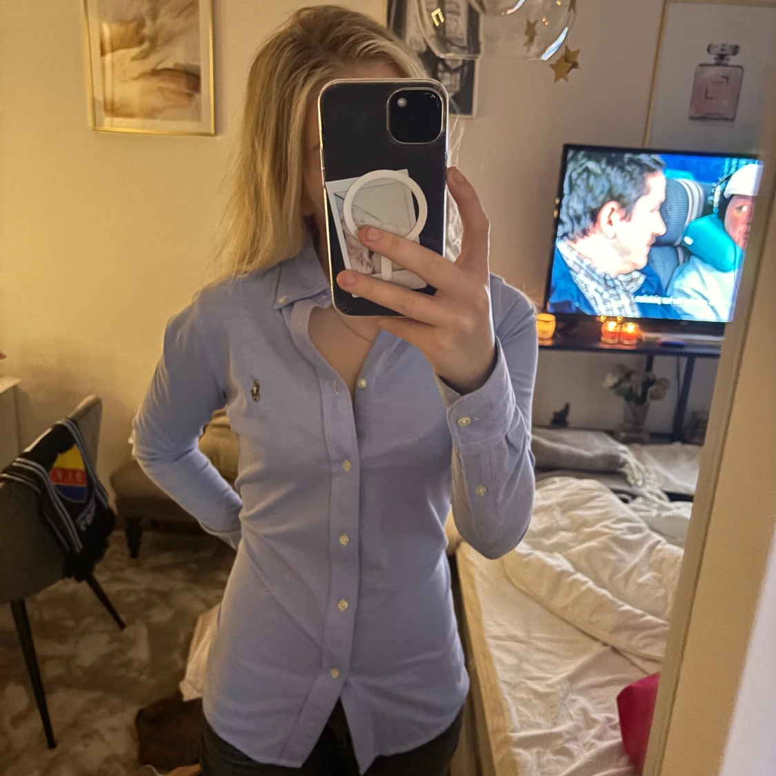 Blå skjorta från Ralph Lauren - 90