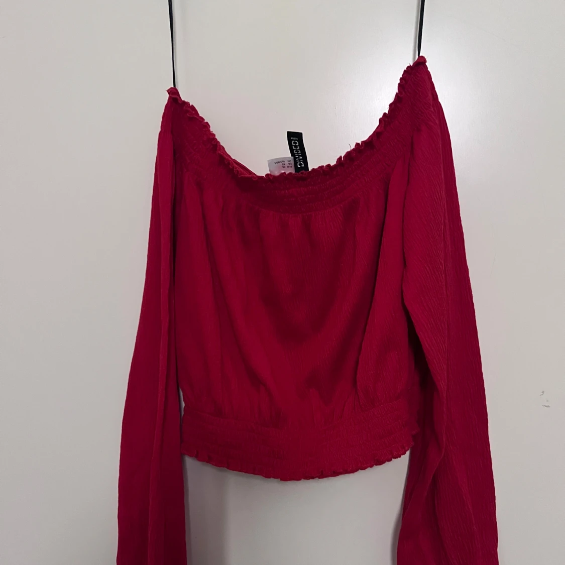 Röd offshoulder topp från hm