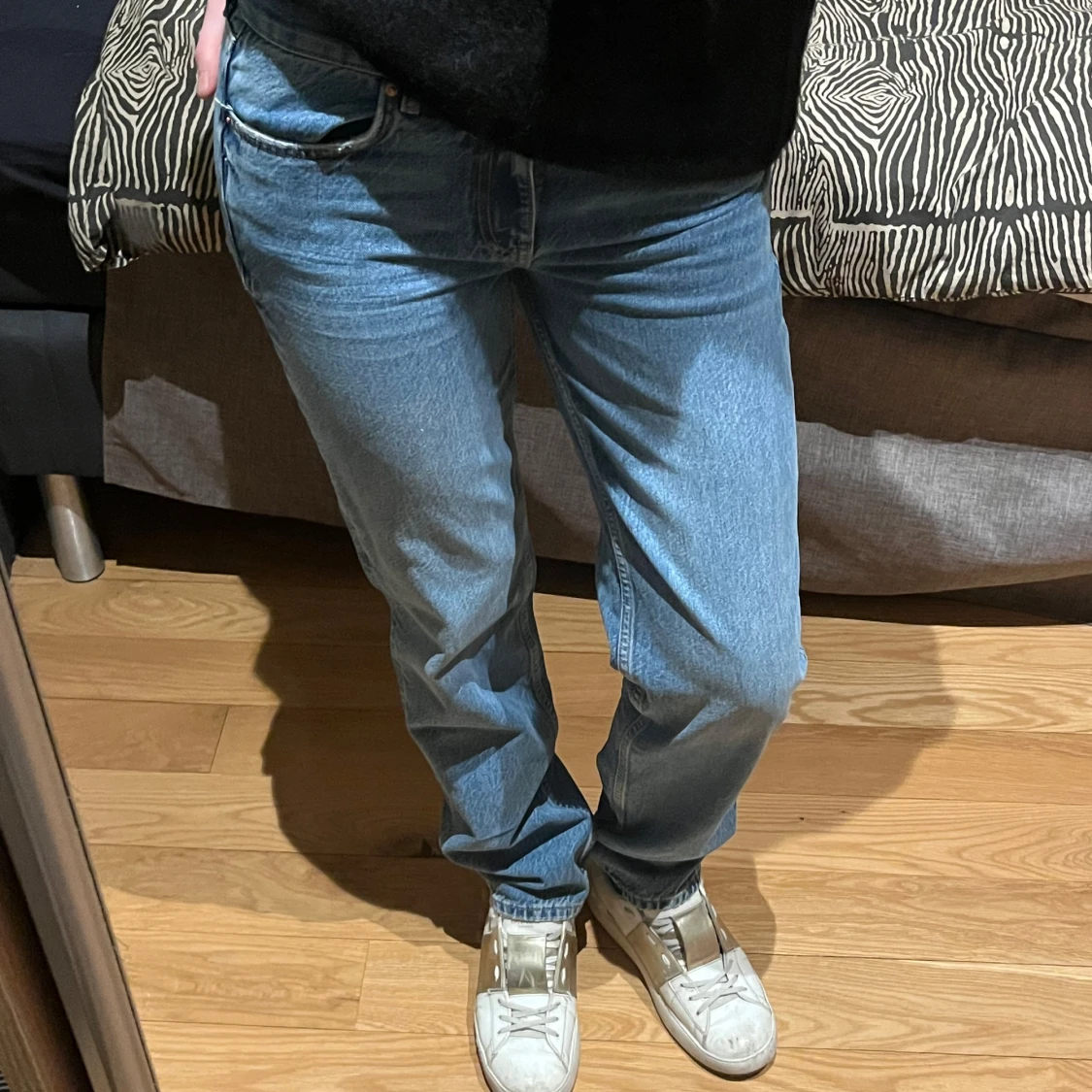 Blå jeansbyxor Gina Tricot - 2