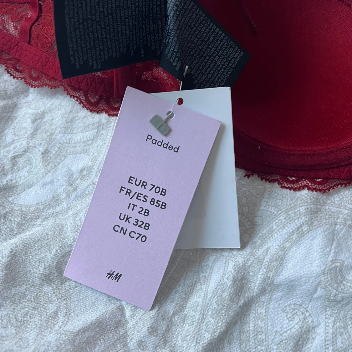 Röd spets-bh från H&M - 92