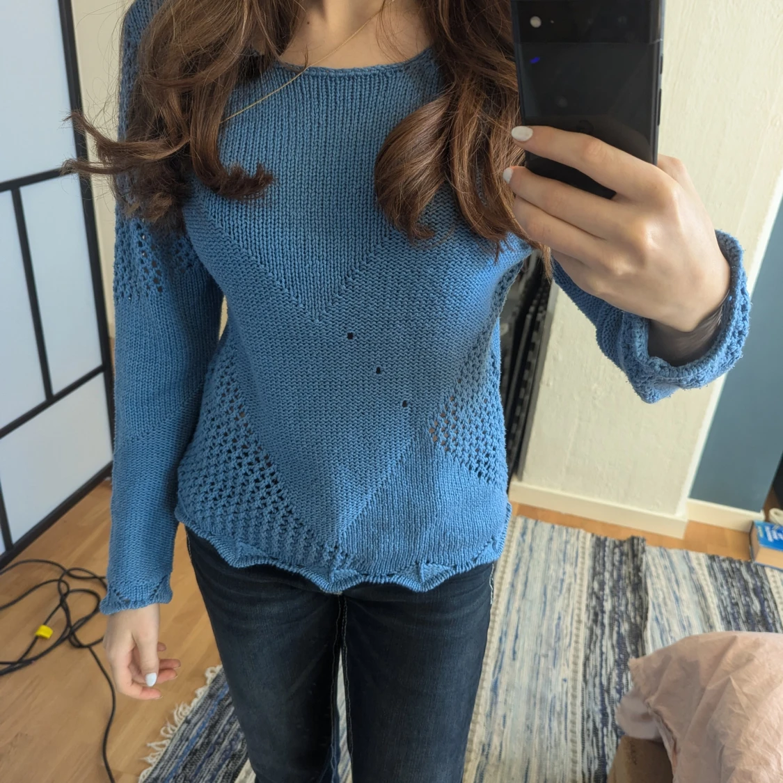 Blå stickad tröja från A Feeling of Joy