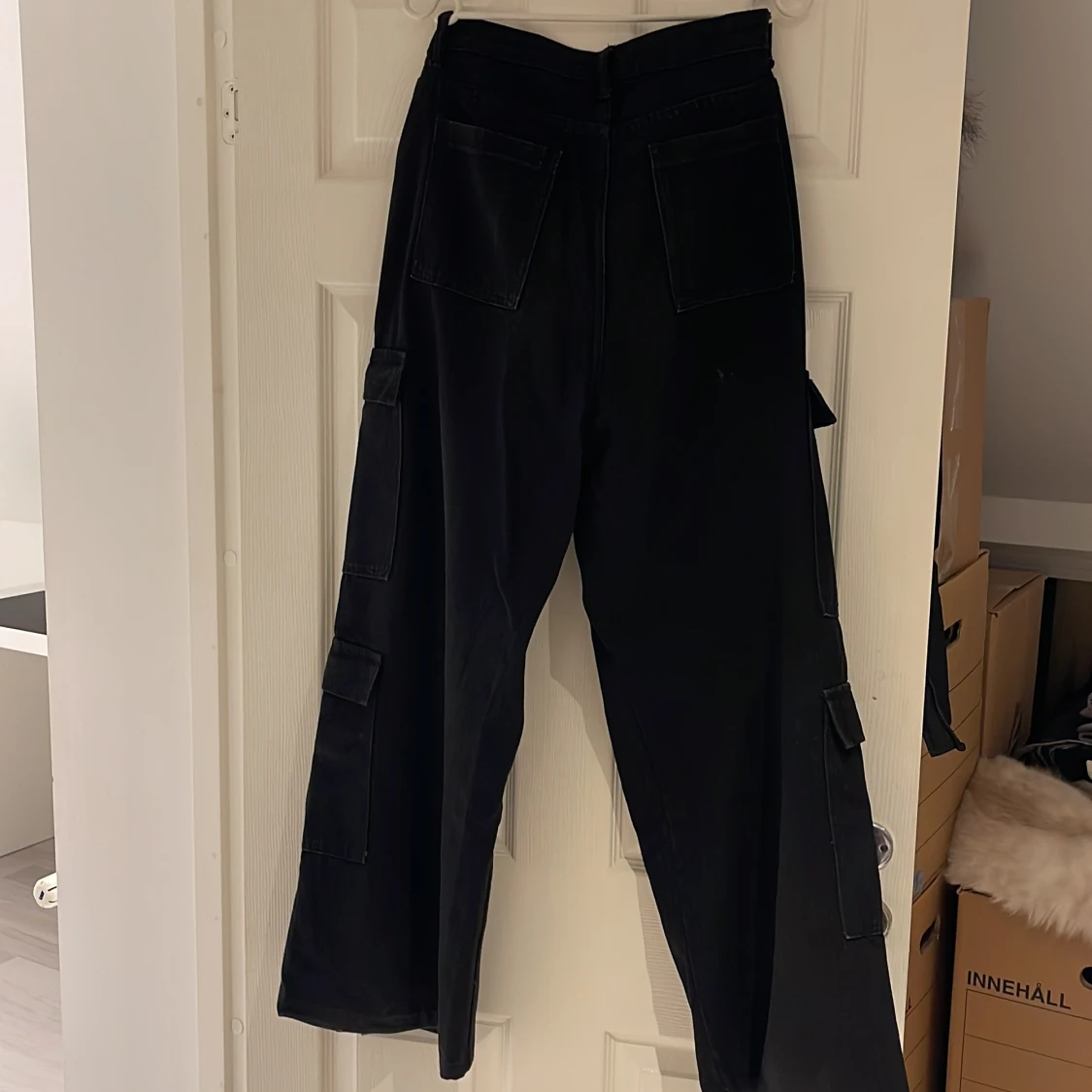 baggy svarta jeans - 90