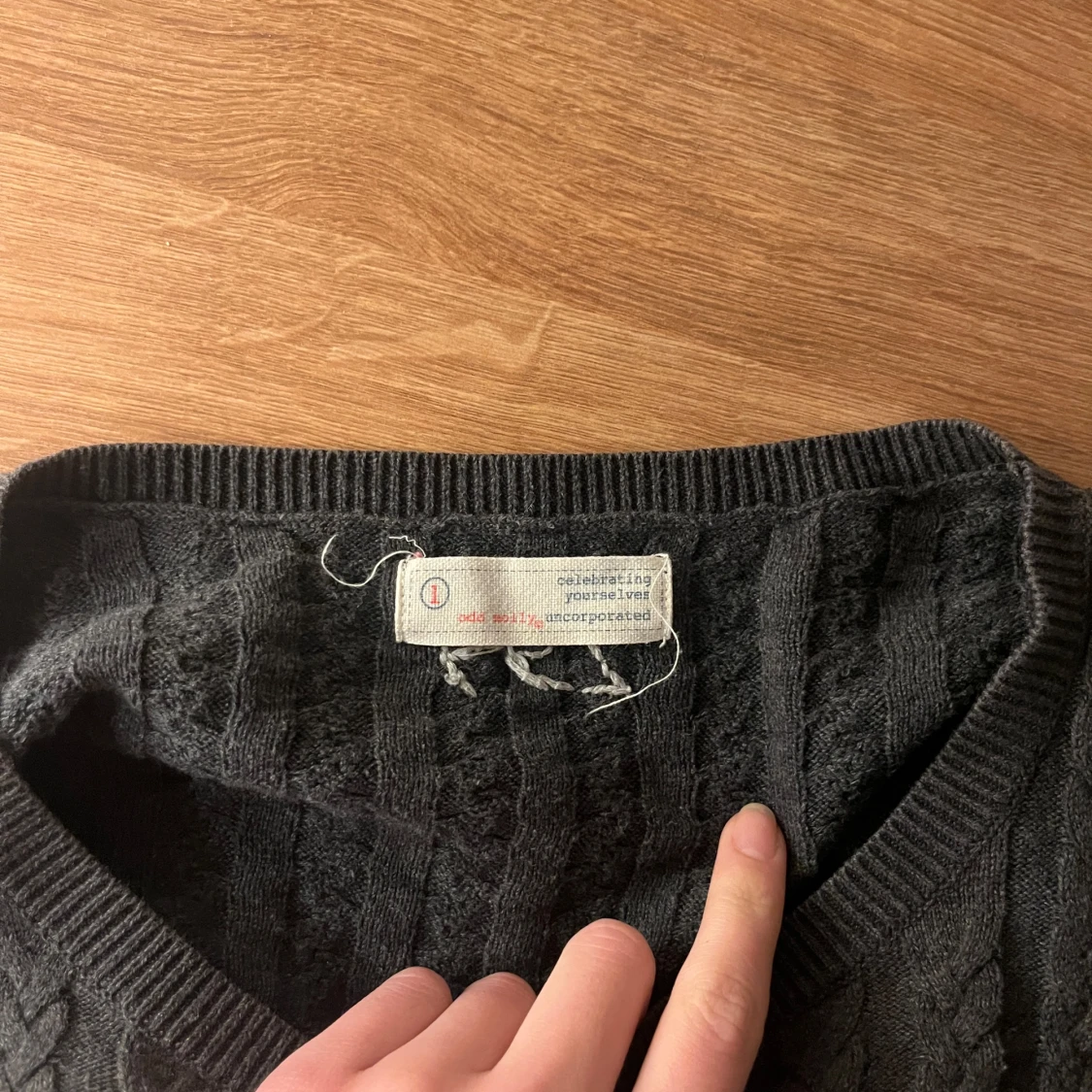 Mörkgrå stickad Odd Molly tröja  - 91