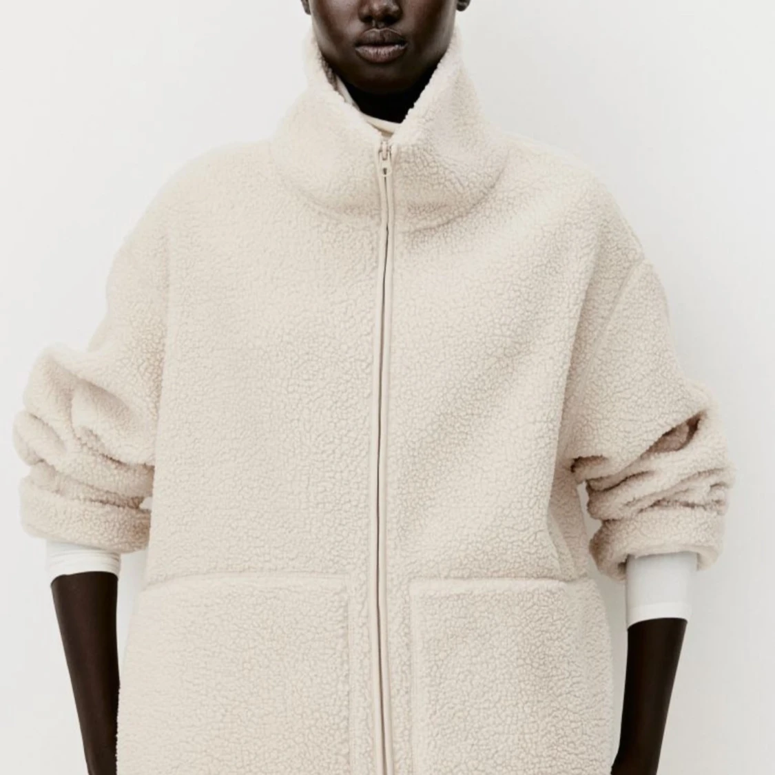 Beige teddy jacket - 90