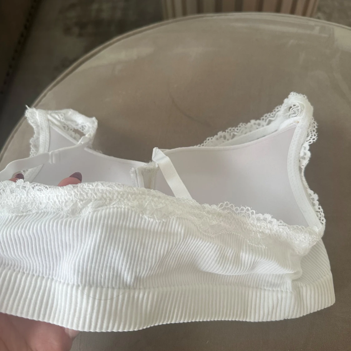 Vit spetsprydd topp från H&M - 91