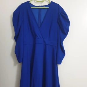 SHEIN Privé Solid Gigot Sleeve A-line Dress - SHEIN Privé Solid Gigot Sleeve A-line Dress