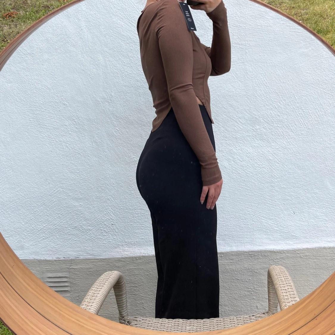 Brun ribbad topp från NA-KD - 90