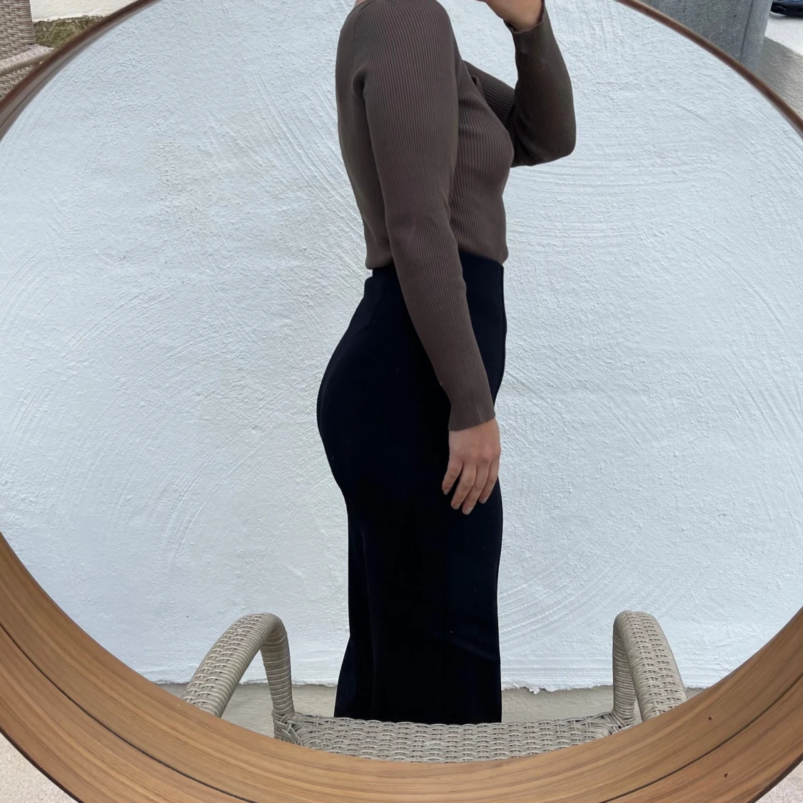 Brun ribbad topp från NA-KD - 90