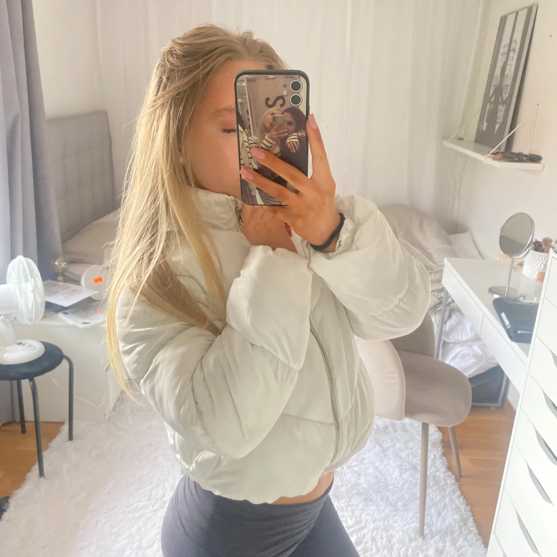 Vit pufferjacka - 91