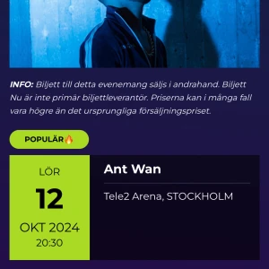 Antwan - Sittplats Priset kan diskuteras 