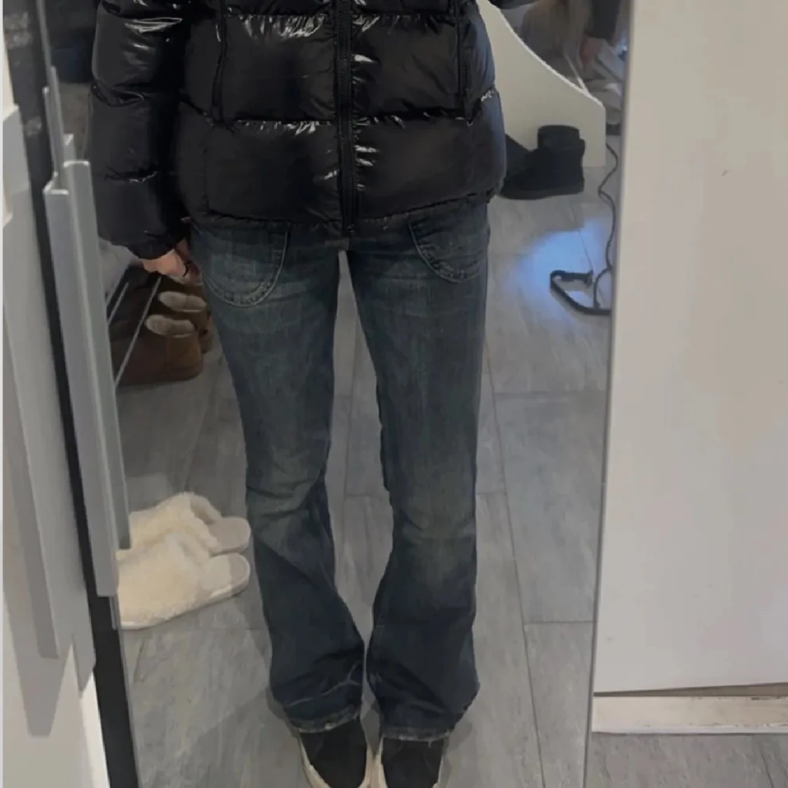 Blå bootcut jeans - 1