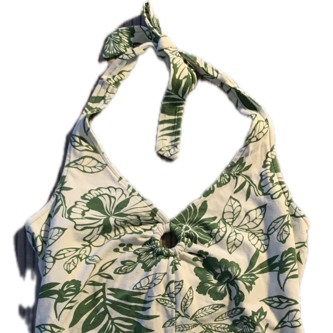 Blommig halterneck-topp - 1