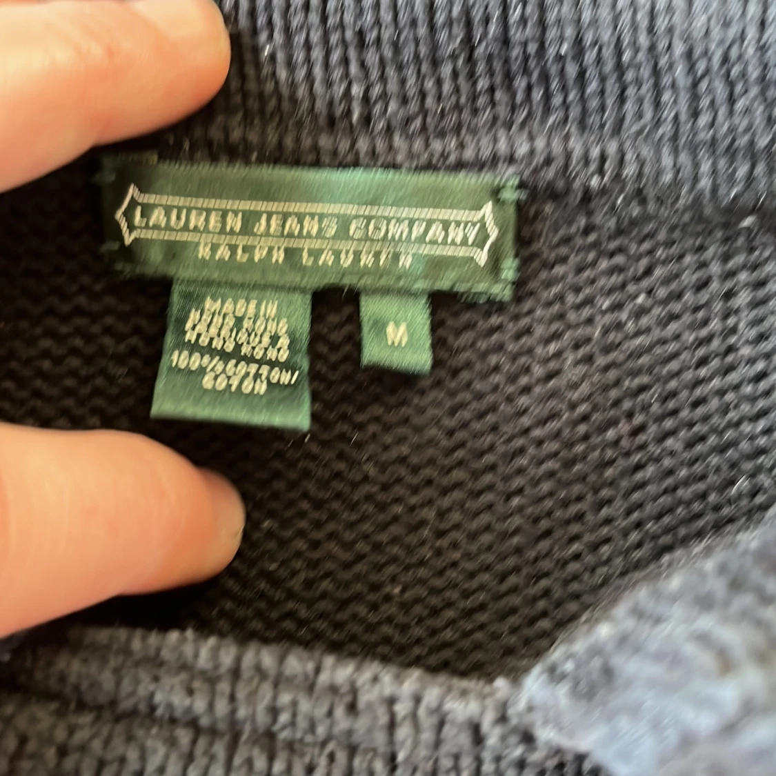 Svart stickad jacka från Lauren Jeans Company - 1