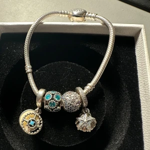 Pandora armband + berlock - Berlockarmband från Pandora✨säljer själva armbandet för 400 och varje enskild berlock för 250 eller allt för 950kr❤️