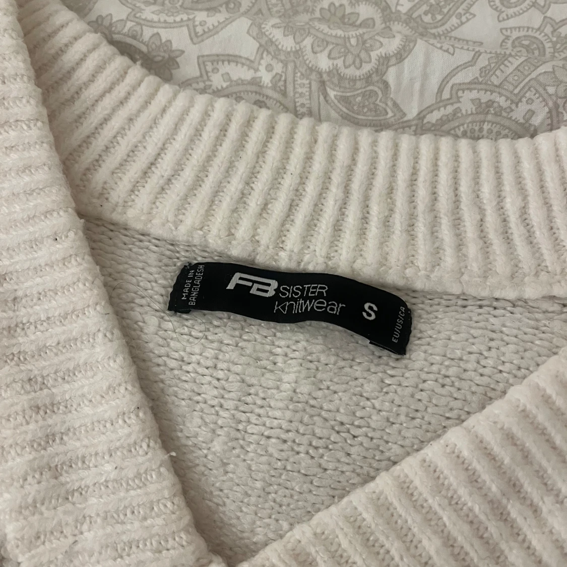 vit stickad tröja - 2