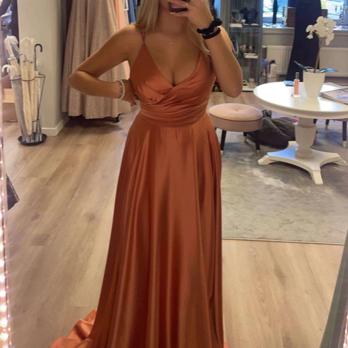 Balklänning rosa/orange - 1