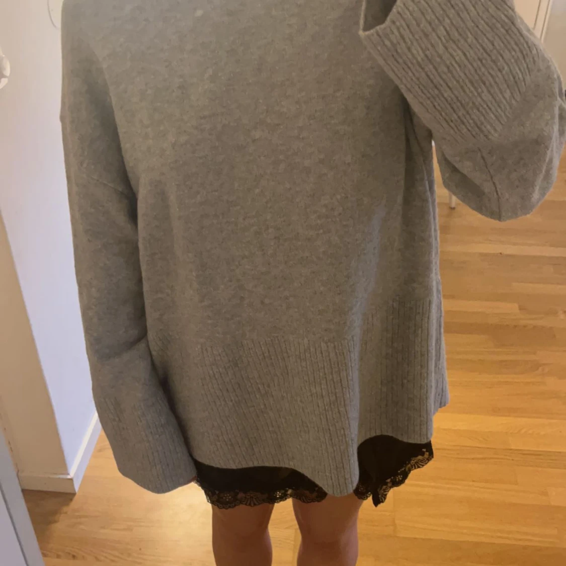 stor stickad tröja - 91