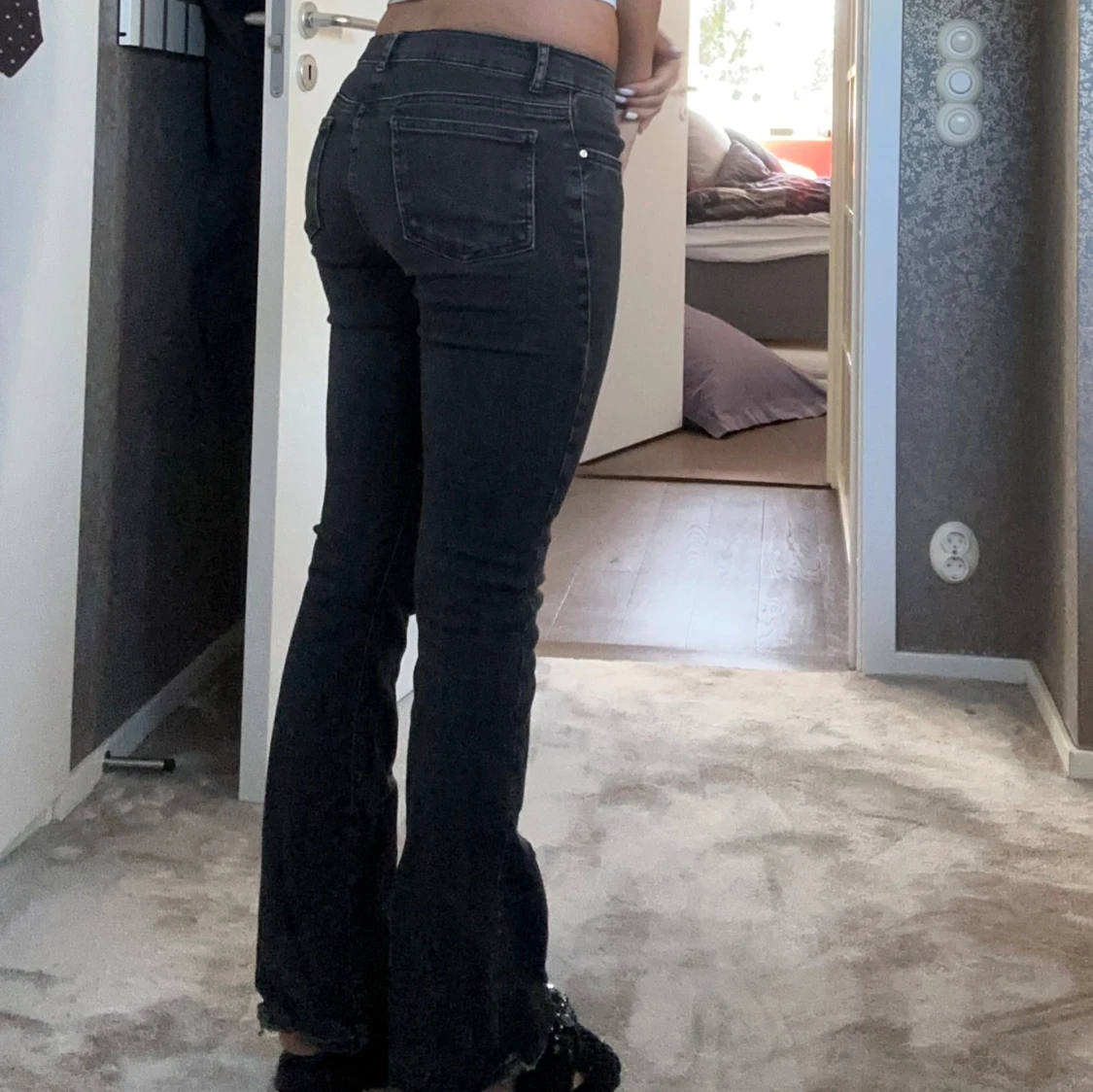 Lågmidjade sotade jeans ❤️