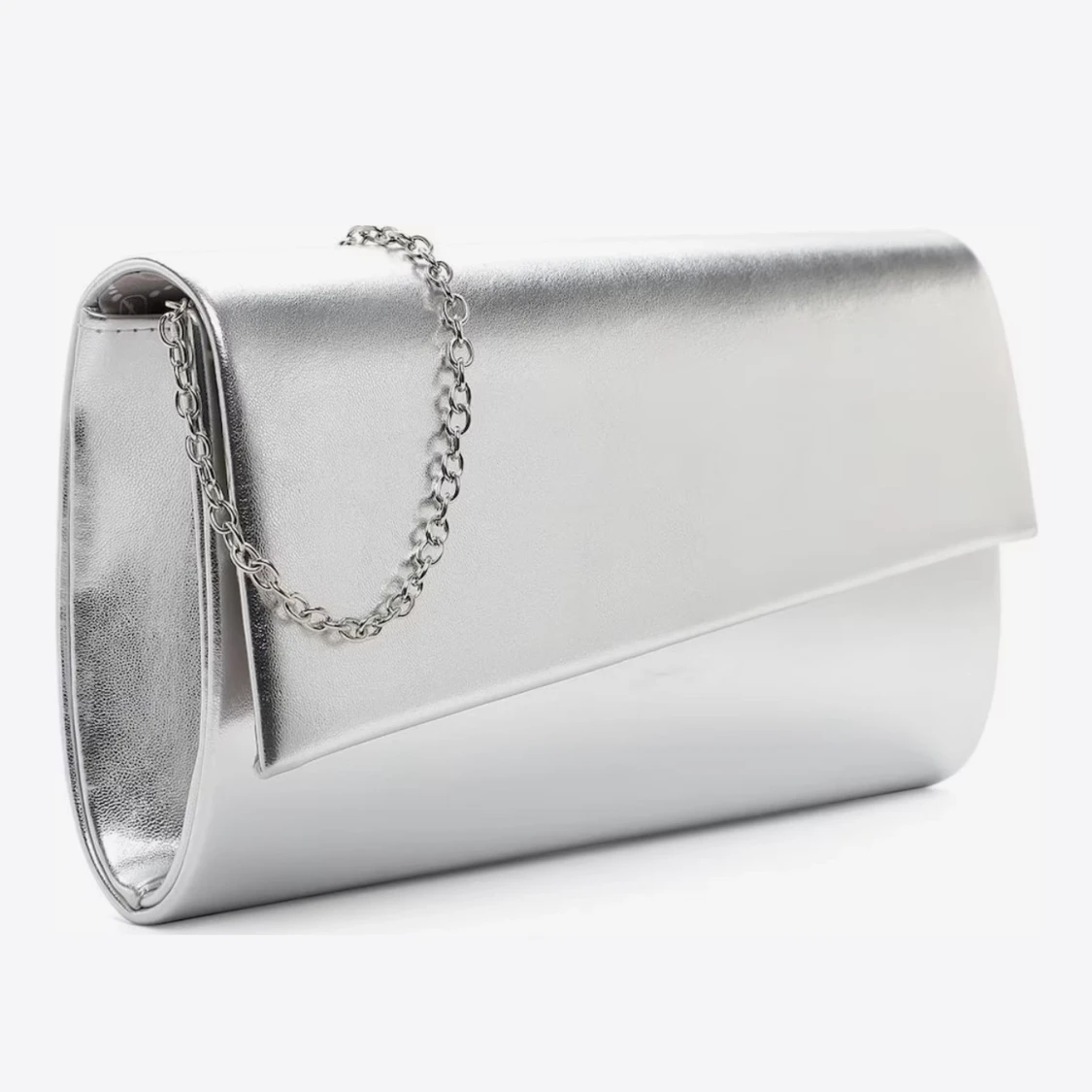 Silverfärgad kuvertväska - 90