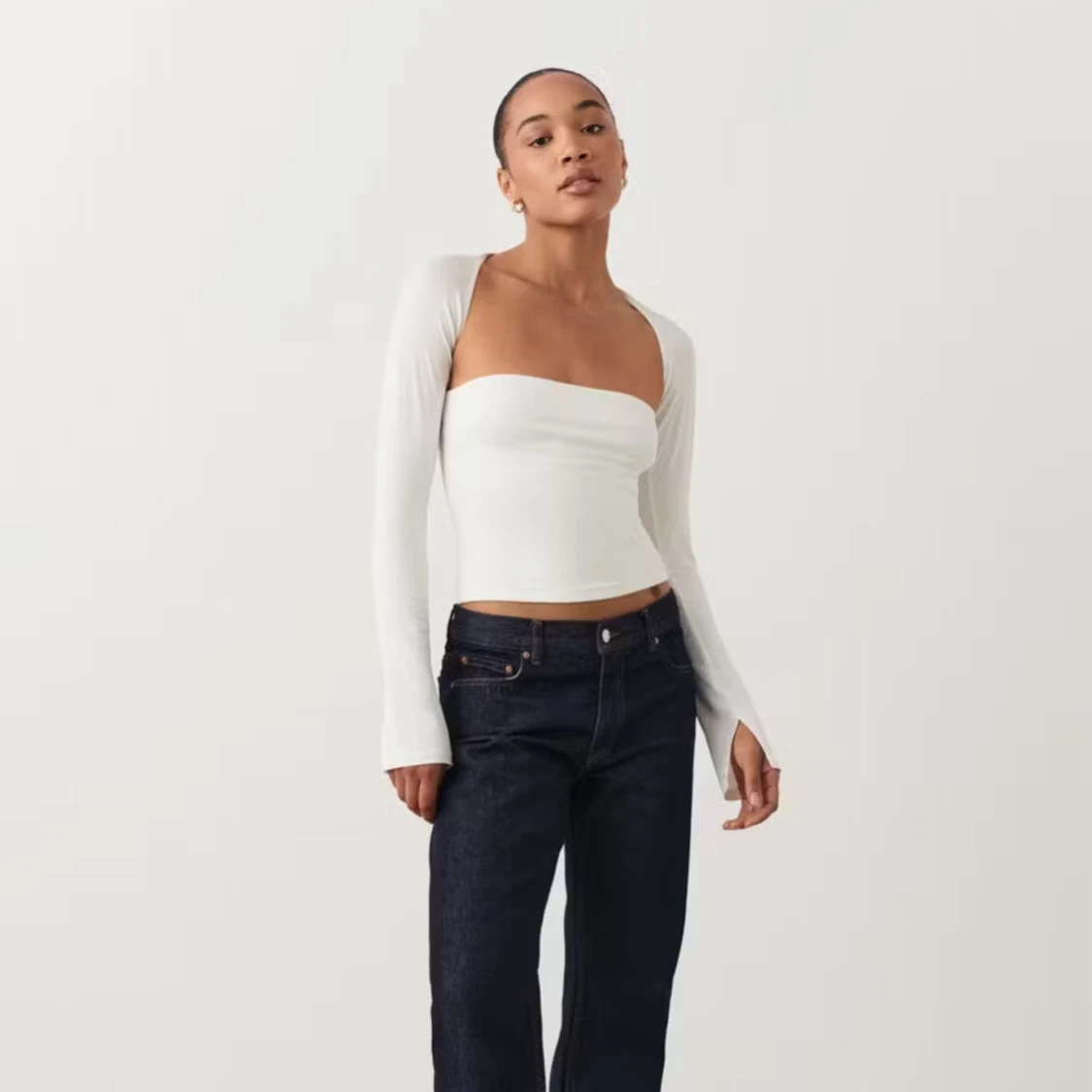 gina tricot soft touch square top