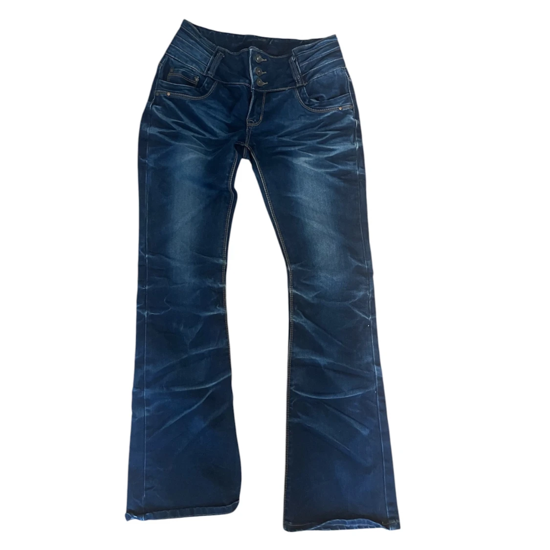 Blå bootcut jeans