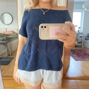 Zara Marinblå blå stickad topp tröja - Snygg i gott skick