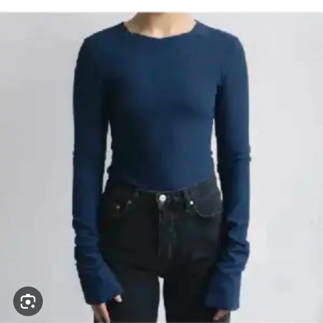 Mörkblå långärmad topp - 91