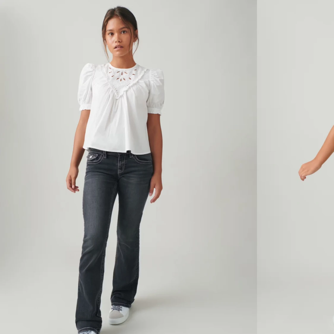 Mörk gråa bootcut jeans - 2