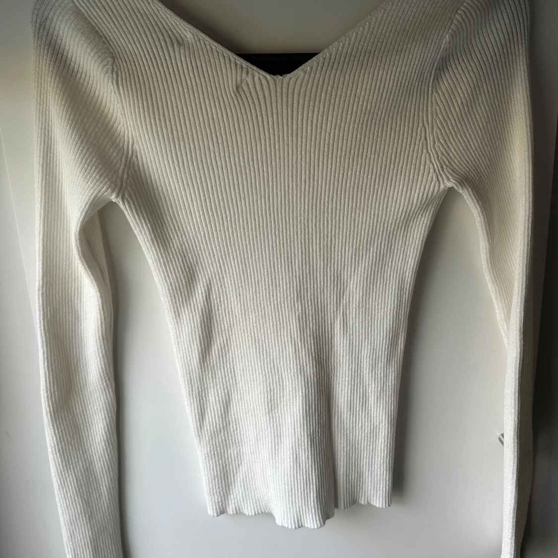 Vit ribbad tröja - 92