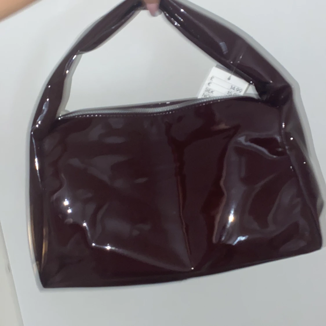 Vinröd höstig handväska - 92