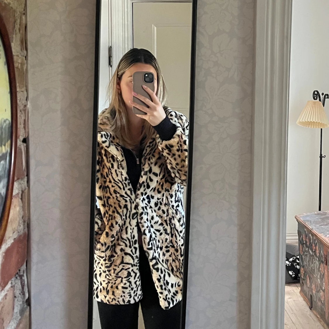 Leoprint pälsjacka - 90