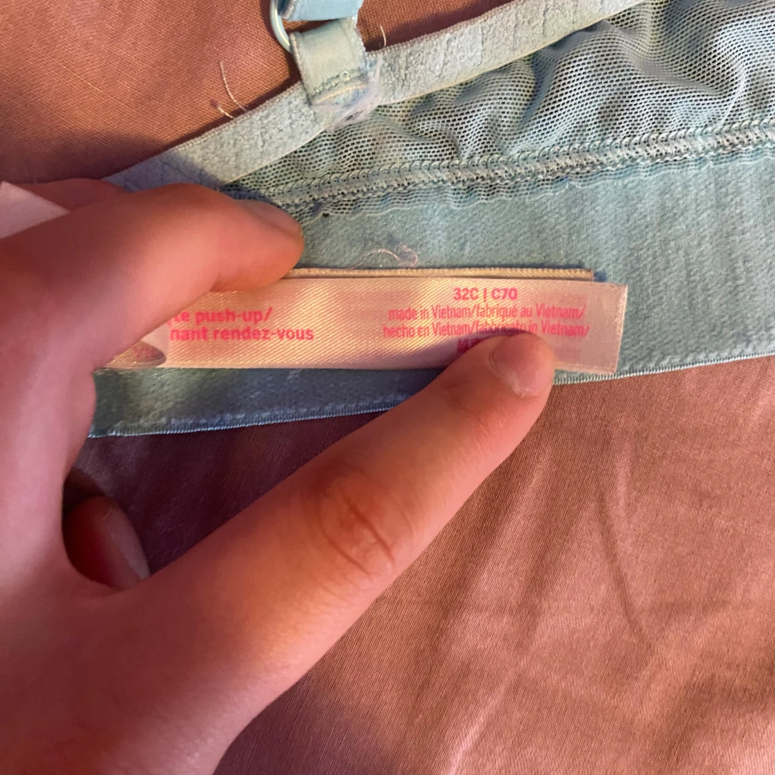 PINK bh vadderad 70C - 90