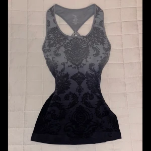 Topp i träningsmaterial - Jättefint träningslinne med inbyggd sporttopp! Sitter jättebra och funkar att använda både till träning och vardag. XS-M, sitter ändå tajt på mig som har S och går att justera längden genom det