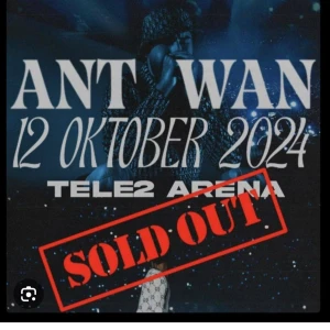 Antwan - Säljer 3 antwanbiljetter sittplatser sektion B till tele2arena 12 oktober. Säljer för 600kr styck (samma jag köpte för) 💗