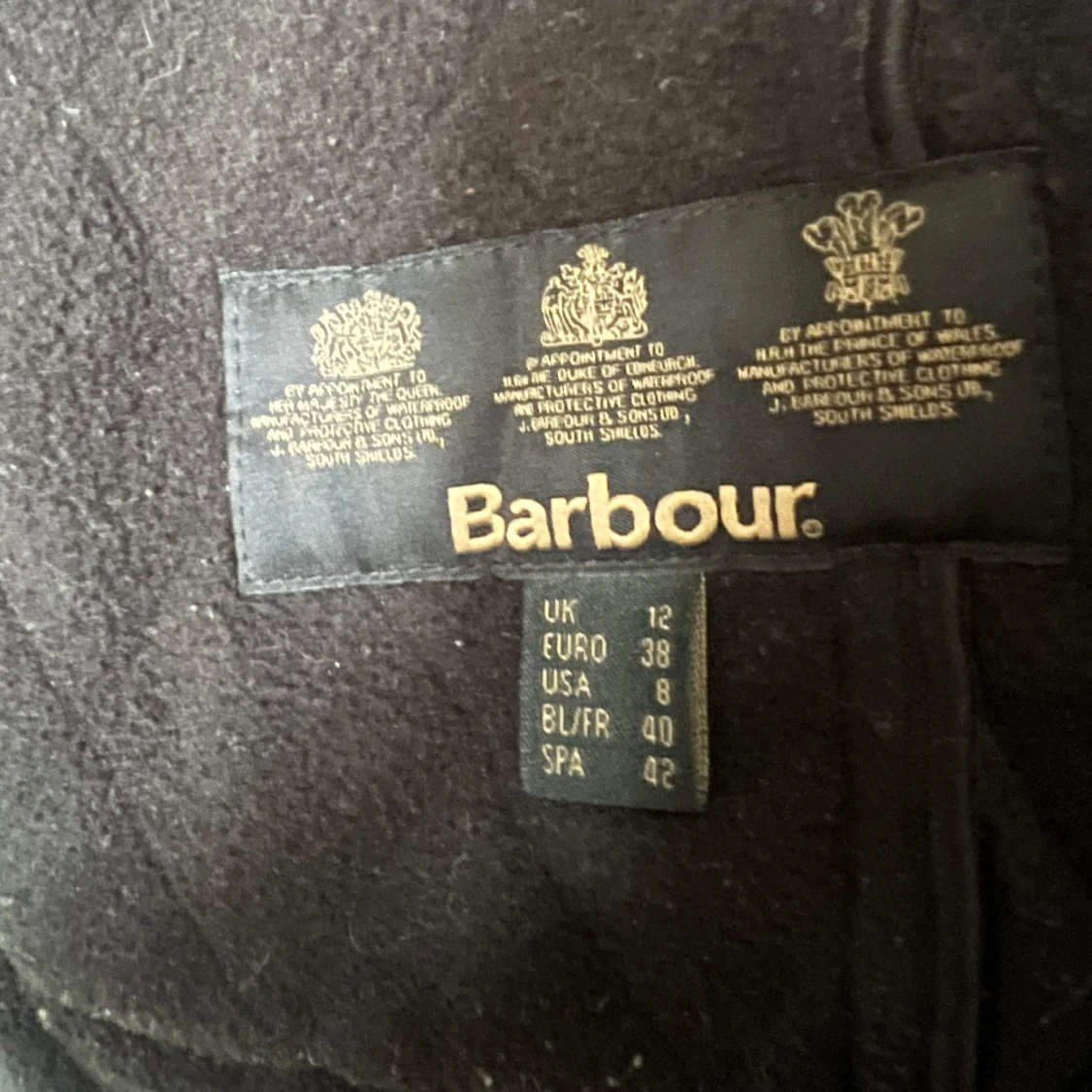 Svart barbour jacka  - 91
