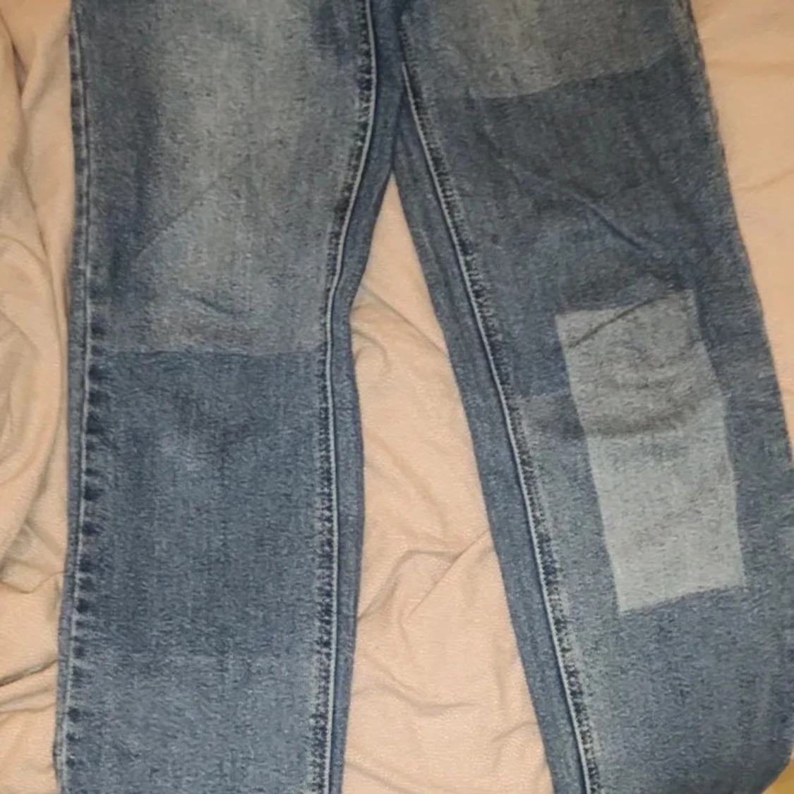 Raka jeans med mönster  - 90