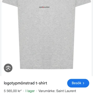 Saint Laurent T-Shirt Grå Small - 9/10, inga hål eller skavanker, knappt använd då jag har storlek M. ÄKTA‼️✅ PRIS KAN DISKUTERAS VID SNABB AFFÄR‼️💰 