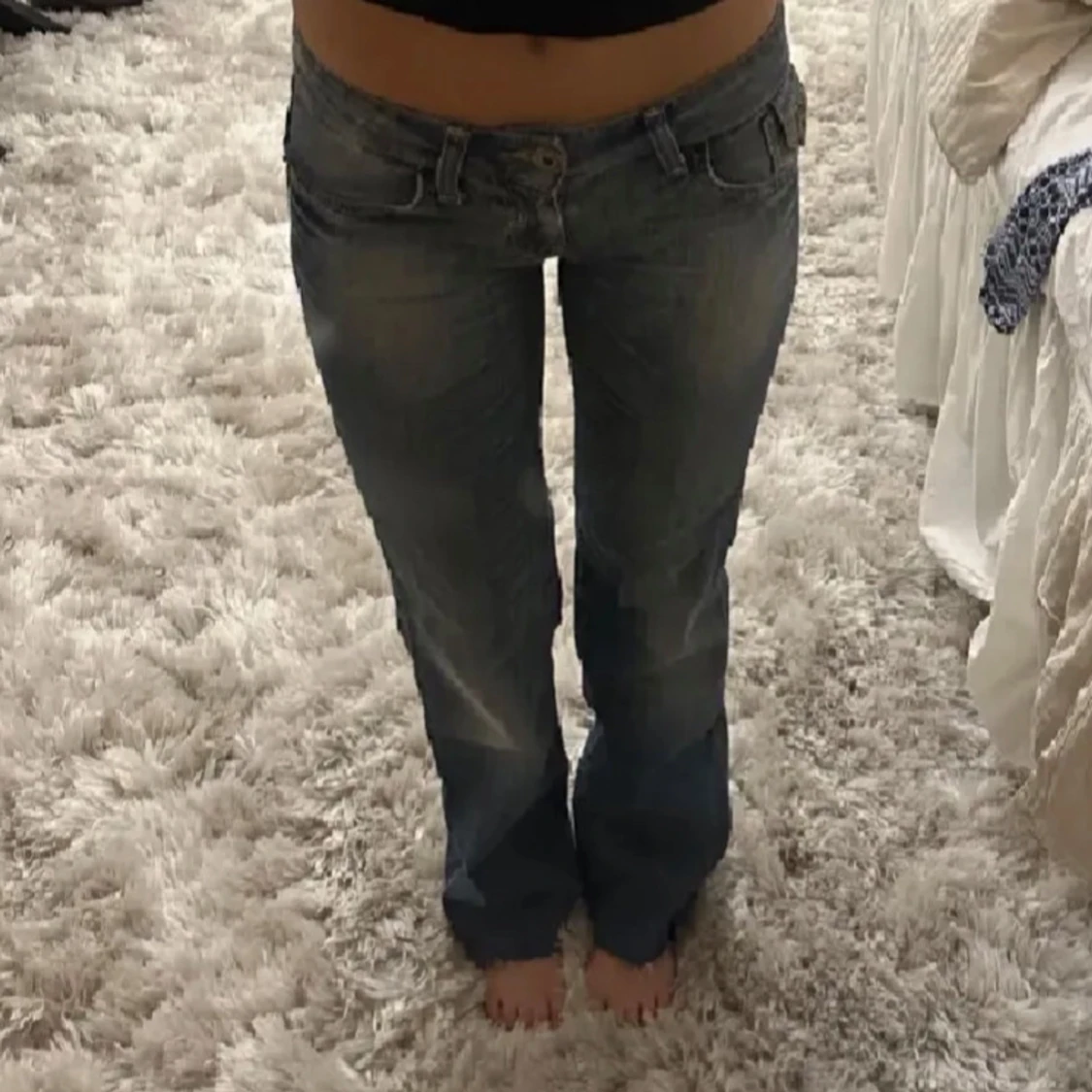 Blå jeans från  - 90