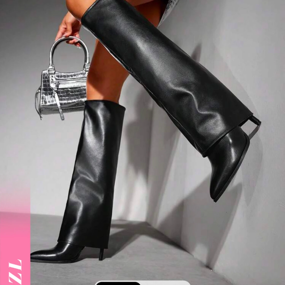 Svarta stövlar med spetsig tå - 90