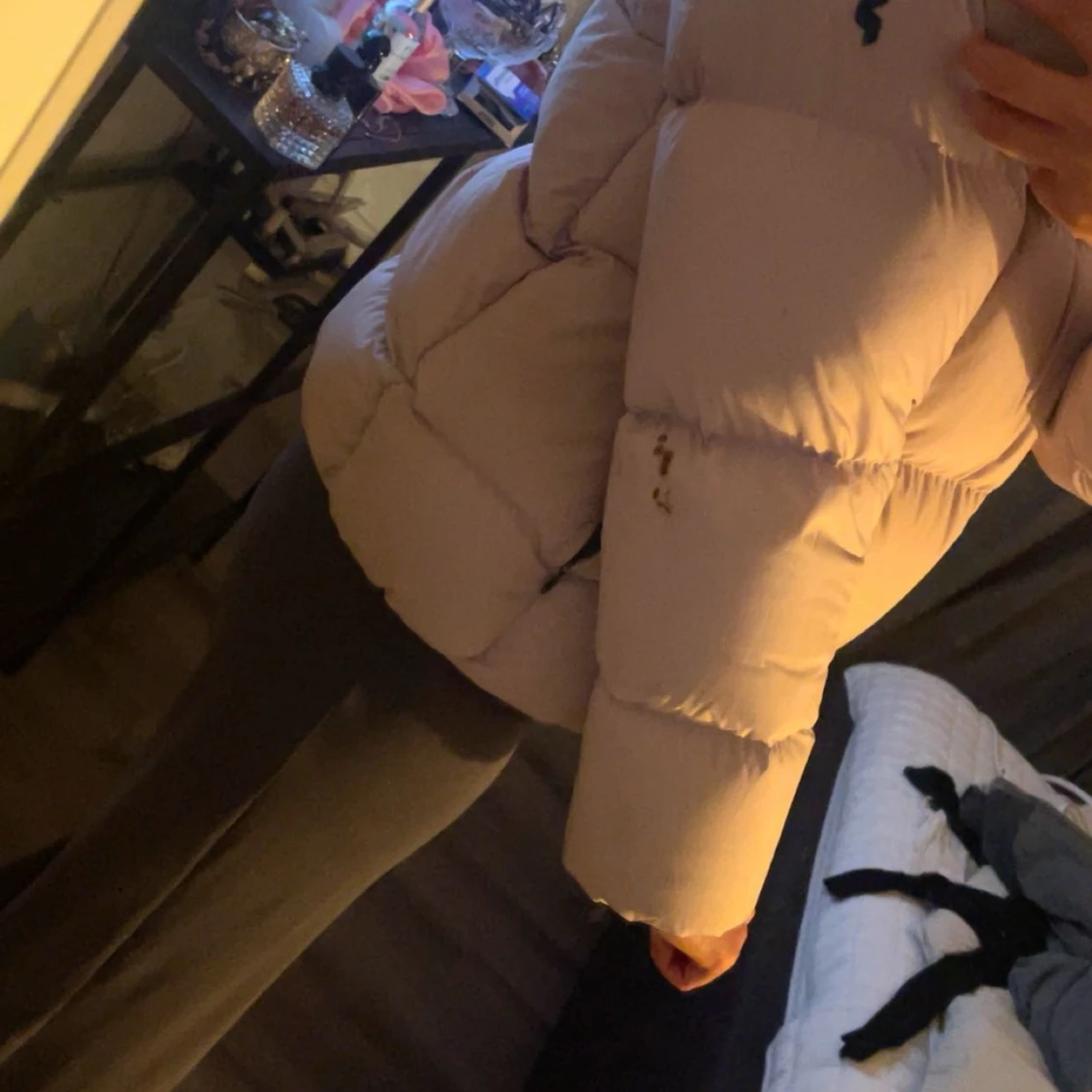 Ljusrosa dunjacka från peak performance  - 90