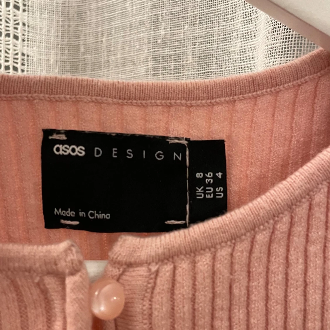 Rosa ribbad kofta från ASOS DESIGN - 92
