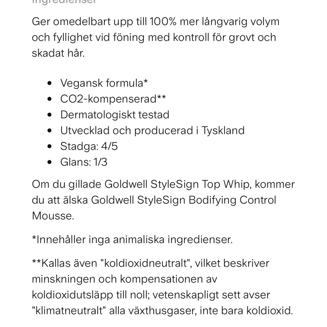 Goldwell StyleSign Bodifying Control Mousse - 1