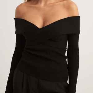 Svart ribbad topp - Jätte snygg svart ribbad topp! Använd 1 gång!❤️‍🔥❤️‍🔥 Xs men passar xs-m